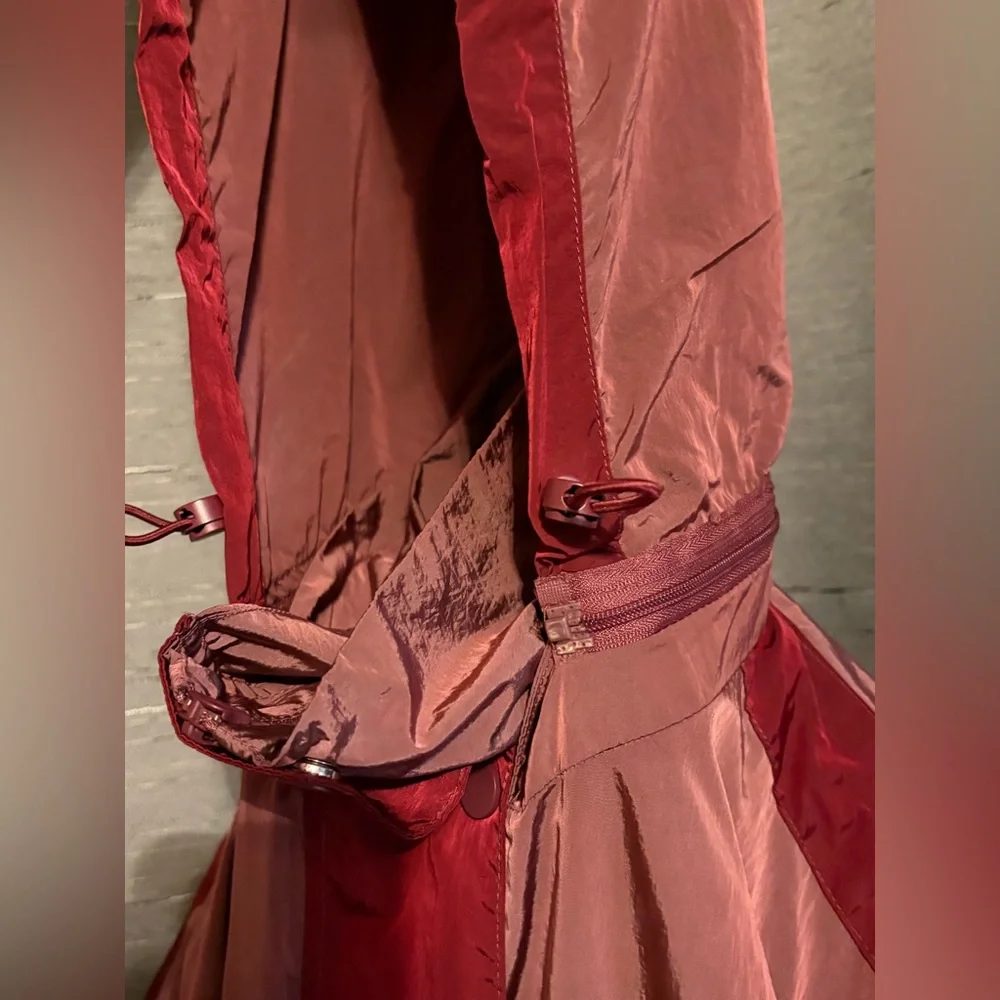 NWT- Chicos Maroon Long lightweight adorable hooded jacket for all seasons❤️ - Picture 15 of 16